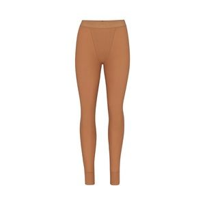 Skims cotton ribbed leggings in color camel